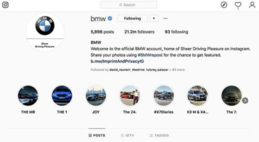 Las marcas de automóviles en Instagram