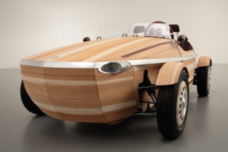 Toyota Setsuna, auto de madera con look retro