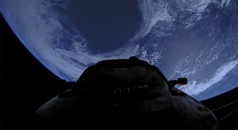Tesla Roadster rumbo al espacio