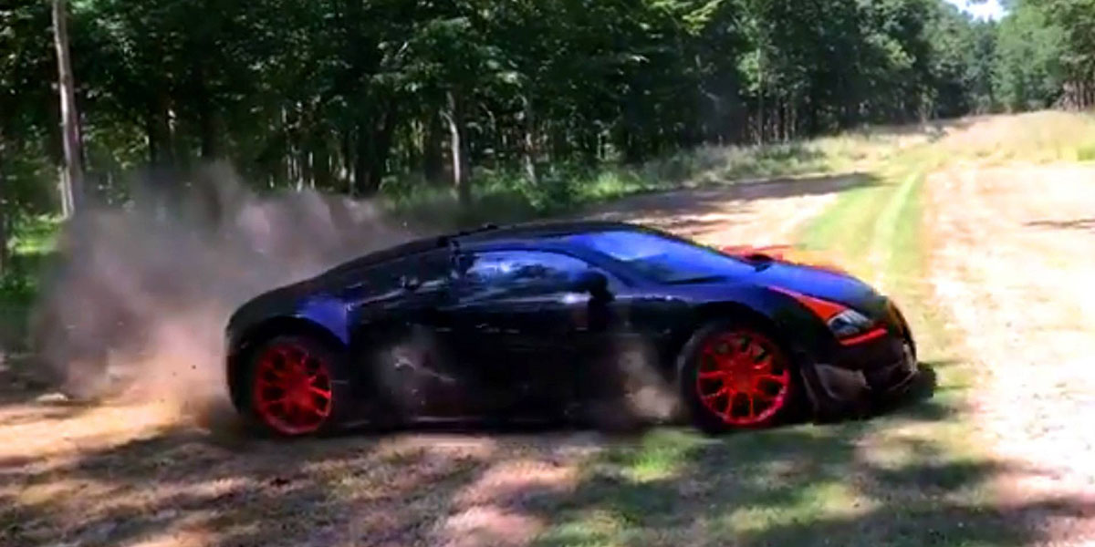 Bugatti Veyron Vitesse WRC off-road drifting Bugatti Veyron Vitesse WRC off-road drifting