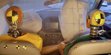 Primicia mundial: Bolsa de aire Hyundai de colisión múltiple