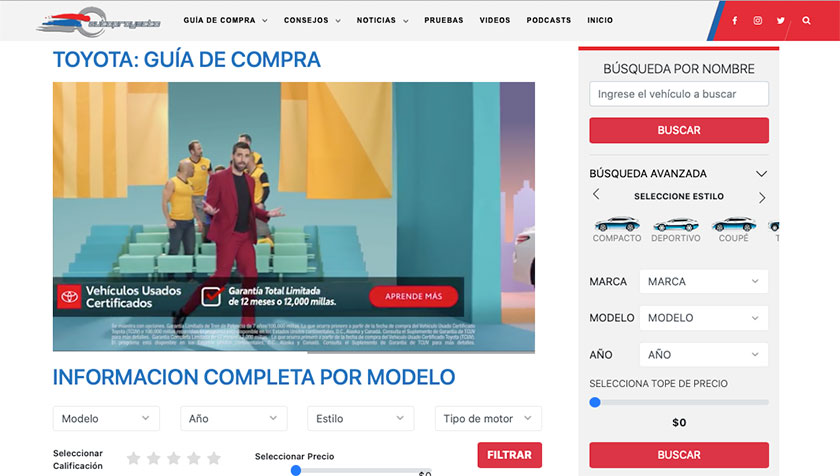 Autoproyecto Retention Page