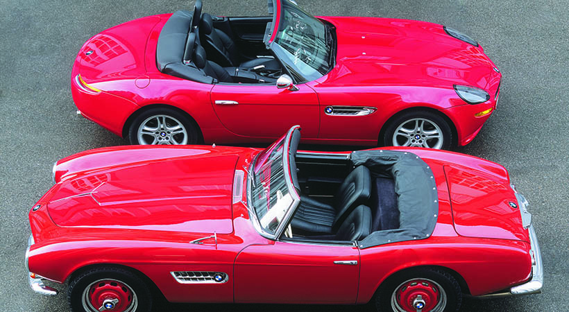 BMW Z8 y BMW 507. Foto: BMW. El BMW Z8 contaba los tapicería especialmente diseñada para este modelo. FOTO BMW.