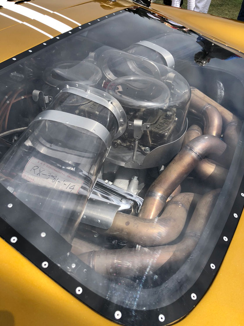 Pebble Beach Concours: Motor del Ford GT-40 Mark IIB. Foto: Camilo Alfaro