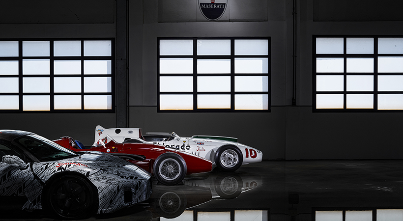 Maserati ofrece en el prototipo MC20 un homenaje a Sir Stirling Moss y un vistazo al futuro. Foto: Maserati.