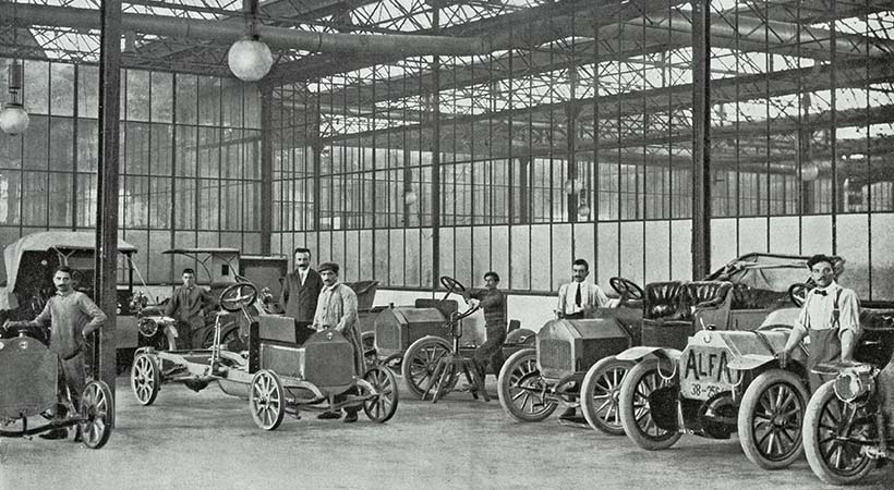 El significado de A.L.F.A. - Anonima Lombarda Fabbrica Automobili. Foto: Alfa Romeo. 