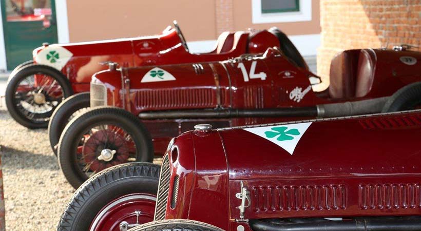El Alfa Romeo 8C 2300 Monza 1931, el P2 1925 y el  RL TF 1923. Foto: Alfa Romeo.