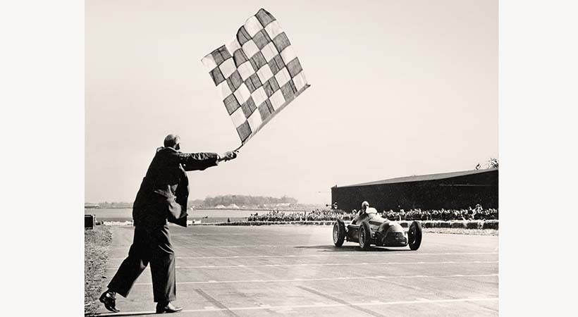 Nino Farina al volante de un Alfa Romeo 158 en el Gran Premio de Silverstone Grand Prix (1950). Foto: Alfa Romeo
