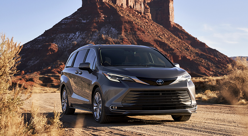 La Toyota Sienna Platinum 2021 es la versión más lujosa y equipada de la nueva familia. Foto: Toyota.