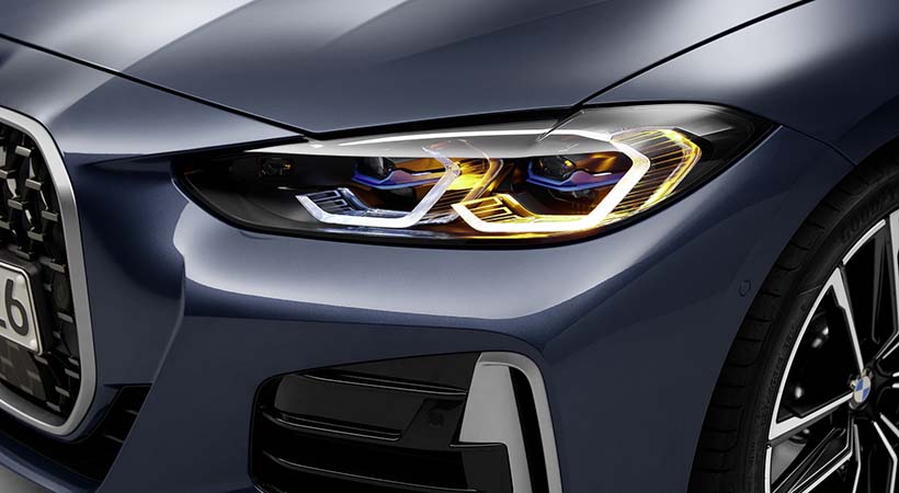 El nuevo BMW Serie 4 incorpora luces láser en los conjuntos ópticos delanteros. Foto: BMW