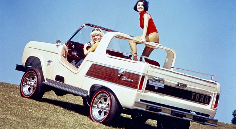Ford Bronco Duster Concept, un concepto presentando en 1966 y creado por el legendario George Barris y Ford. Foto: Ford