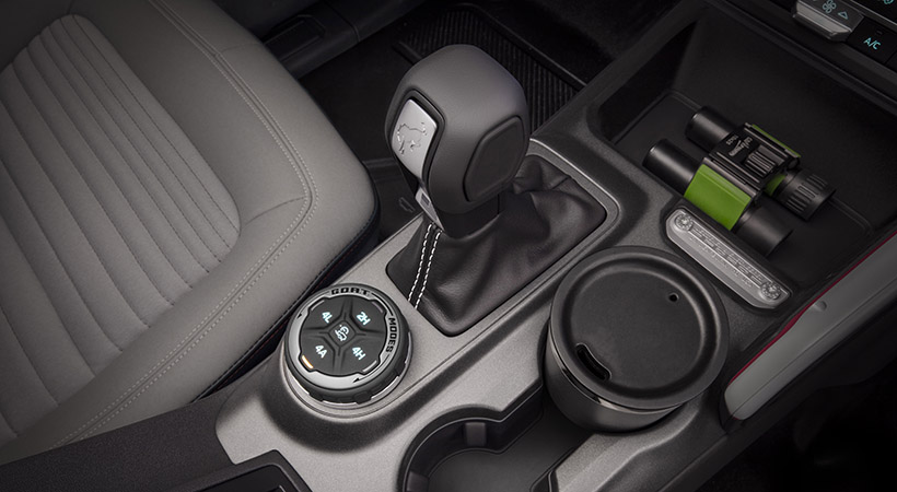 La transmisión automática de 10 cambios será parte del equipo estándar con diferentes modos de manejo.Ford Bronco 2021. Foto: Ford.