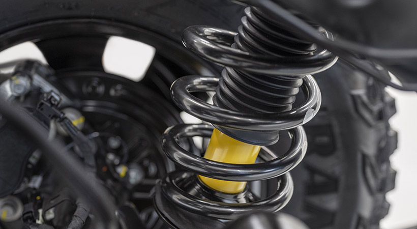 El sistema de amortiguadores resortes Bilstein son algunas de las partes opcionales para la nueva Bronco 2021. Foto: Ford.