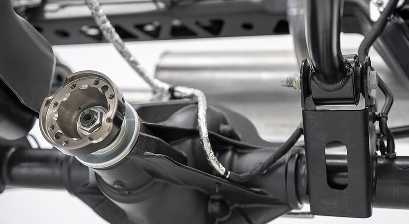 El eje trasero Dana 44 AdvanTEK lleva el diferencial opcional Spicer Performa-TraK para mejorar el manejo off-road. Foto: Ford.