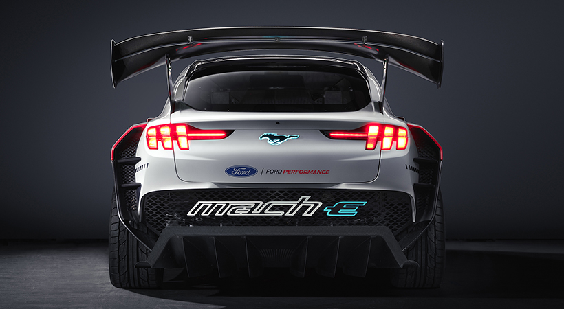 Tres de los motores del Ford Mustang Mach-E 1400 van en el eje delantero. Foto: Ford.