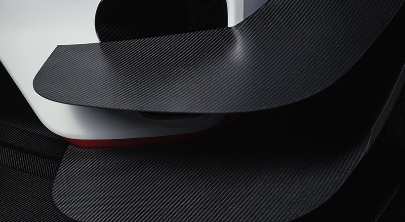 El Ford Mustang Mach-E 1400 tiene una gran cantidad de partes hechas de fibra de carbono. Foto: Ford.