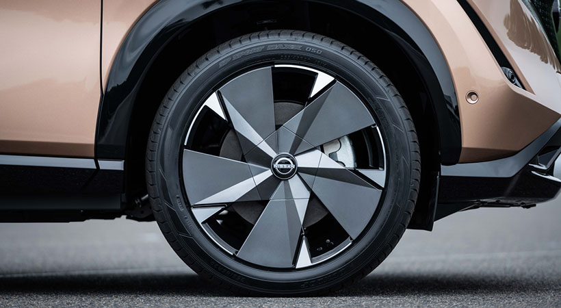 Los rines cuentan con un diseño específico para disminuir la resistencia aerodinámica. Foto. Nissan