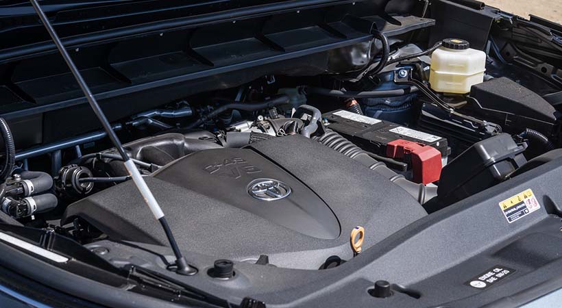 Toyota Highlander Platinum 2020 equipa el ya conocido motor V6 de 3.5 litros aspirado naturalmente, que entrega 295 caballos de fuerza. Foto: Nicholas Colt,