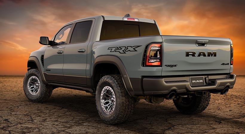 La Ram 1500 TRX Launch Edition  incluye gráficos específicos en la carrocería. Foto RAM
