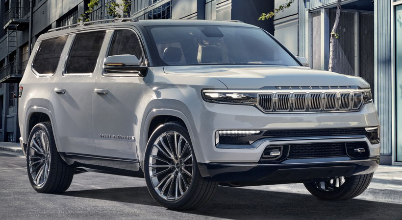 La clásica parrilla es adornada por una barra de led horizontal y mantiene el estilo de la clásica SUV. Foto: Jeep