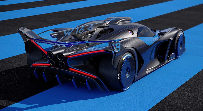El Bugatti Bolide es un auto extremadamente ligero, apenas 4,409 libras. Foto: Bugatti 