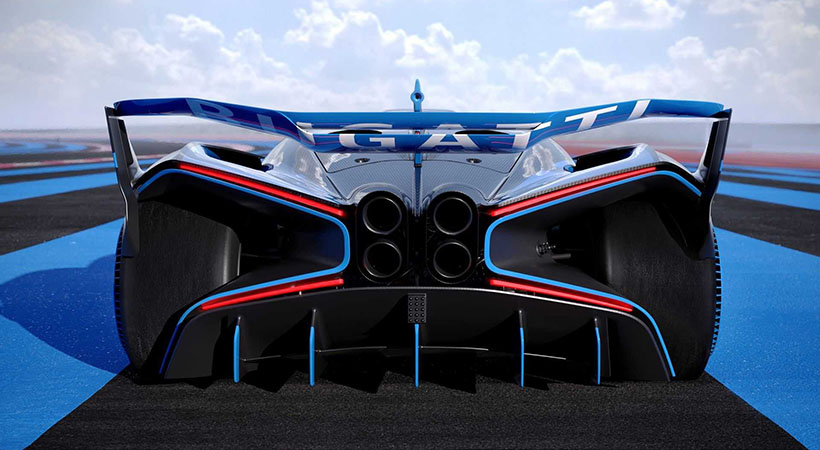 Bugatti afirma que la resistencia a la fuerza de tensión de la fibra de carbono utilizada en el Bolide solo es comparable con la utilizada en la industria aeroespacial. Foto: Bugatti