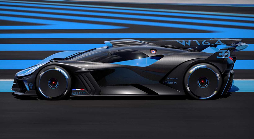 El Bolide se asienta sobre un chasis monocasco de fibra de carbono ultra ligero y rígido. Foto: Bugatti