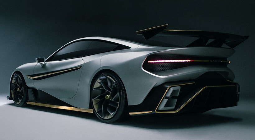 El Naran es capaz de producir 3,035 libras (1,377 kilogramos) de carga aerodinámica, cifra mayor que la de un auto GT3. Foto: Naran Automotive