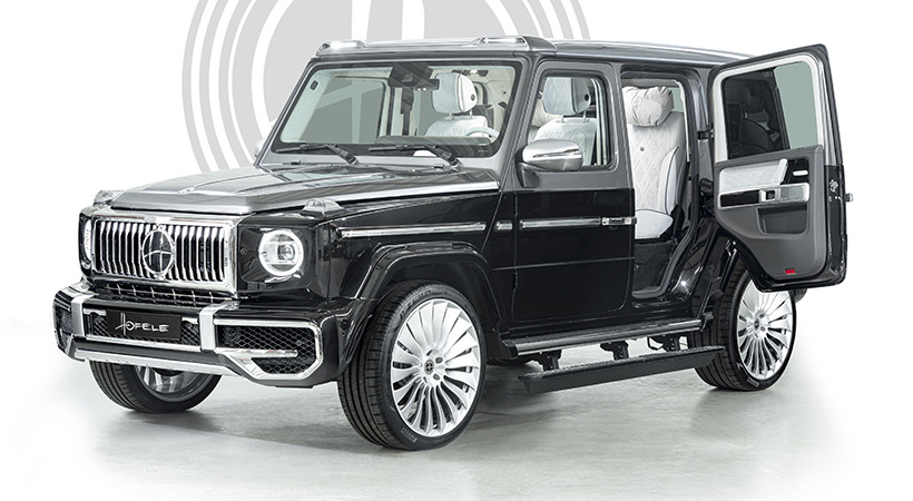 El equipamiento exterior incluye rinos de 23 pulgadas con diseño tipo turbina. Foto: HOFELE-Design