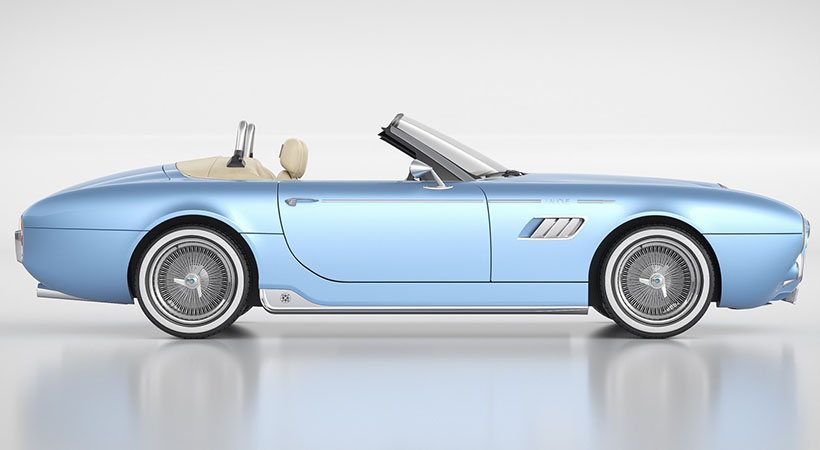 La carrocería está hecha en fibra de carbono y aluminio. Resaltan los rines de rayos estilo clásico. Foto: Ares Design