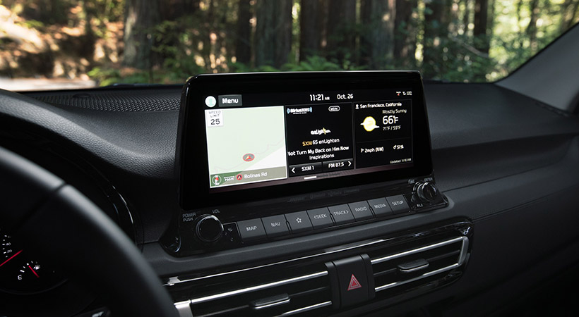 El modelo que tuve para la prueba -Seltos SX Turbo AWD- contaba con una pantalla táctil de más de 10 pulgadas y un amplio panel digital de siete pulgadas tras el volante. Foto: Kia