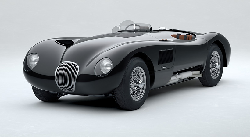 Jaguar C-Type Continuation en color Negro Beluga. Foto: Jaguar