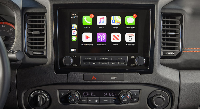 De serie de ofrece una pantalla de infoentretenimiento de 9 pulgadas. Foto: Nissan 