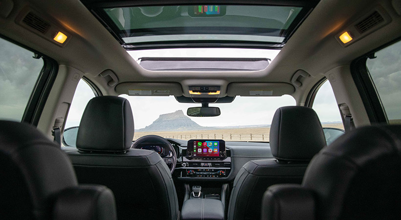 En el interior encontramos tres filas de asientos y nuevos materiales. Foto: Nissan 