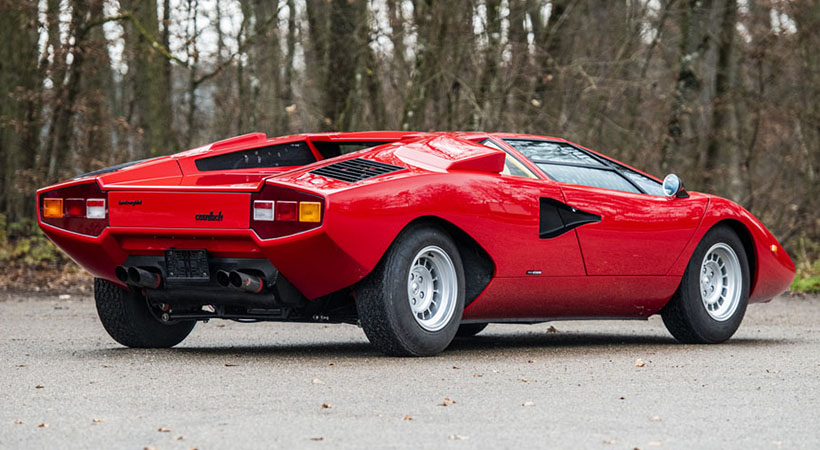 El Countach LP 400, que perteneció al cantante Rod Stewart, se produjo en sólo 157 ejemplares. Foto: Sotheby's