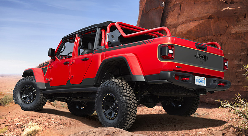 El Jeep Red Bare Gladiator Rubicon es impulsado por el motor V6 3.0 litros turbocargado EcoDiesel. Foto: Jeep