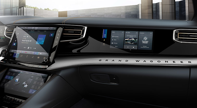 Grand Wagoneer contará con una pantalla de 10.25 pulgadas del lado del copiloto. Foto: Stellantis