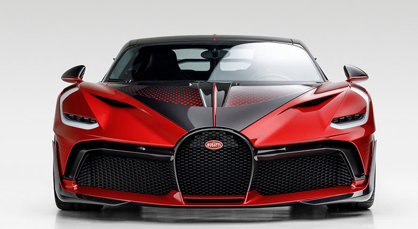 Simulaciones utilizando datos de CAD, y hasta un vehículo de prueba utilizado para alinear perfectamente cada forma de diamante antes de aplicarlas a la carrocería del hiperauto. Foto: Bugatti