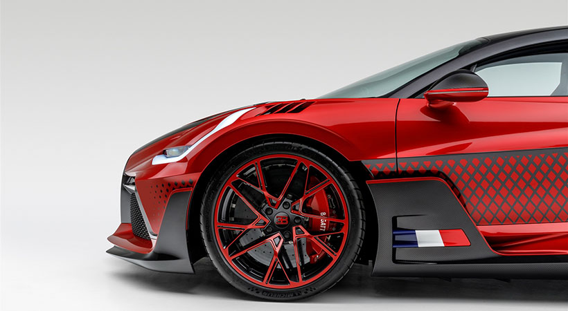 Bugatti fabricó 40 Divos, cada uno con un precio de $5 millones, por lo que es fácil deducir que el precio de esta pintura seguramente estará en las seis cifras. Foto: Bugatti