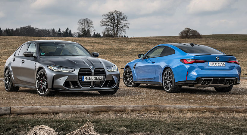 En los nuevos M3 y M4 Competition xDrive BMW añade tracción en las cuatro ruedas, con lo cual los deportivos aceleran más rápido a pesar de mantener el mismo motor. Foto: BMW