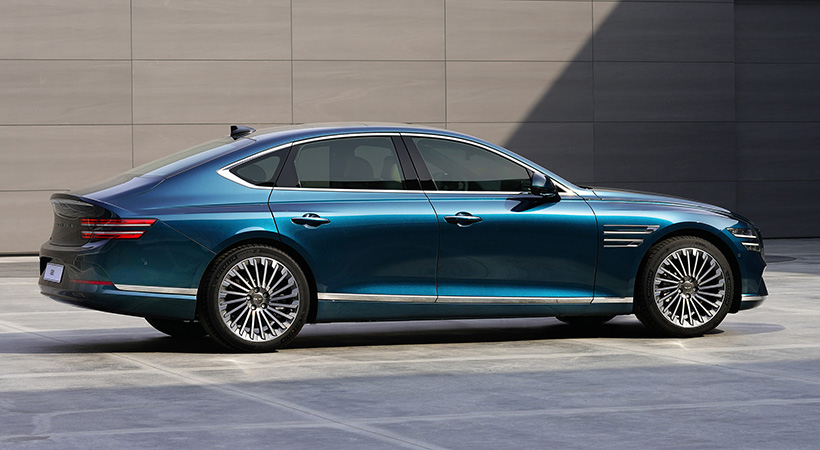 Genesis G80 eléctrico promete una autonomía superior a las 300 millas. Foto: Genesis