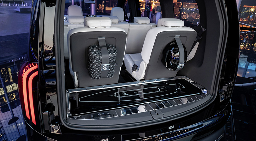 Hay tres filas de asientos con asientos para una capacidad máxima de 7 pasajeros. Foto: Mercedes-Benz