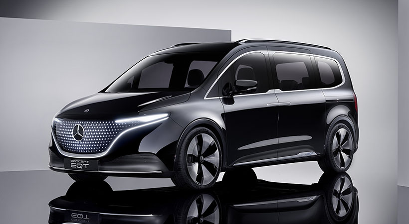 La nueva Clase T se lanzará al mercado en 2022, pero antes de esta versión eléctrica, comenzará con las variantes tradicionales a motor de combustible. Foto: Mercedes-Benz

Mercedes-EQ Concept EQT 2021