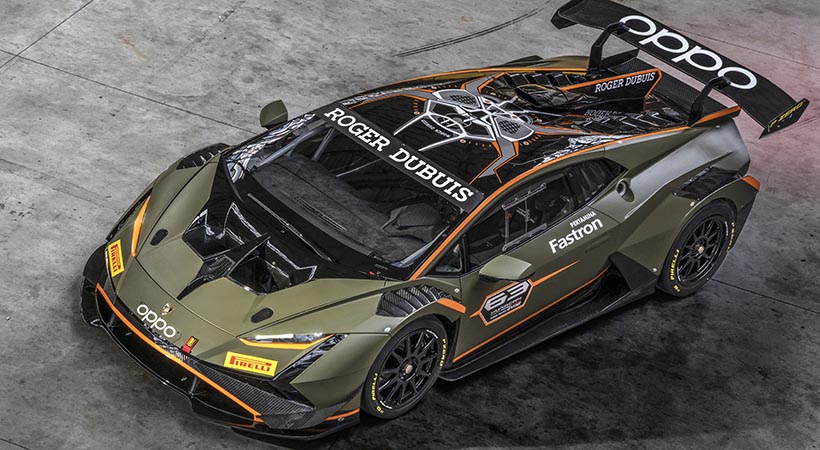 Impulsado al Lamborghini Huracan Super Trofeo EVO2 tenemos un motor V10 aspirado naturalmente de 5.2 litros. Foto: Lamborghini