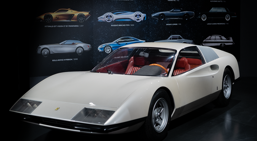 La exposición cuenta con una selección de prototipos de investigación, autos de ensueño y exclusivos que dan testimonio del genio expresado por la casa de diseño italiana. Foto: Pininfarina