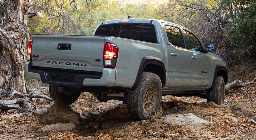 Toyota Tacoma Trail Edition 4x4 2022 cuenta con una suspensión modificada para mejor desempeño off-road. Foto: Toyota