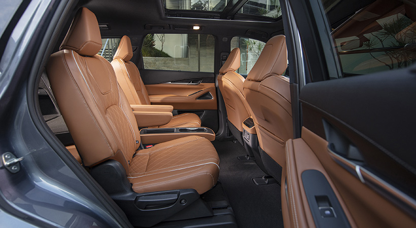 El interior cuenta con espacio para 7 pasajeros y tres filas de asientos. Foto: Infiniti