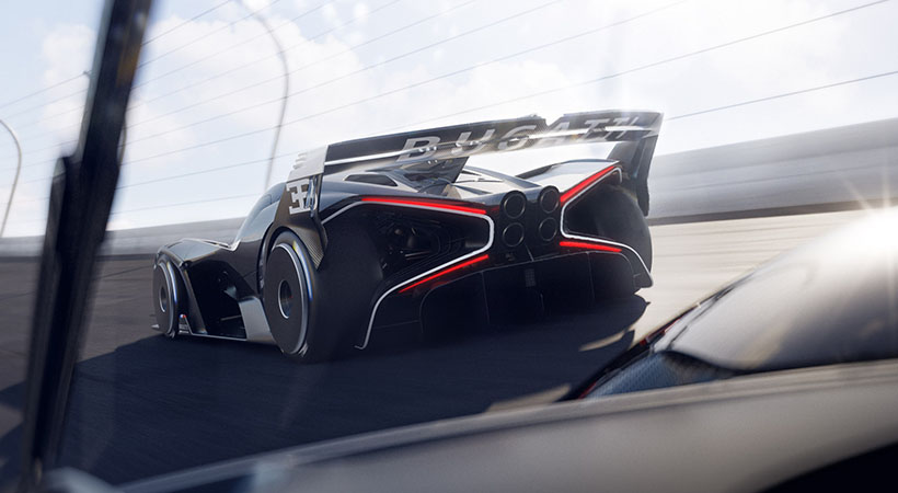 El cambio más radical con el auto de show es el motor, el cual no corre en gasolina de carreras y por lo cual su potencia es reducida a los 1,578 hp. Foto: Bugatti