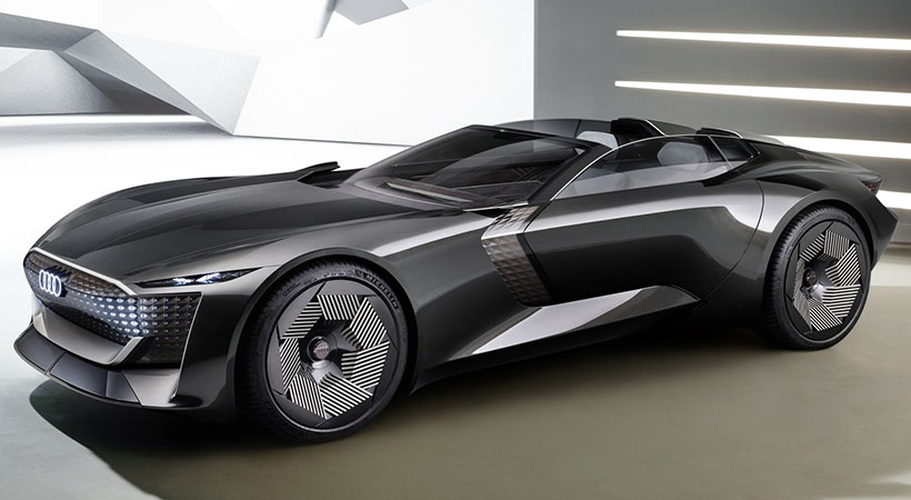 El Audi Skysphere Concept es un eléctrico que puede pasar de ser un deportivo a un cómodo GT autónomo sin volante. Foto: Audi