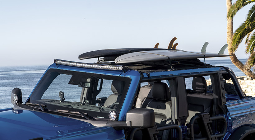 De igual manera se han instalado unas luces off-road en los espejos retrovisores exteriores. Foto: Ford